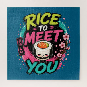 Reis, um dich kennenzulernen – Süßes Kawaii-Sushi- Puzzle