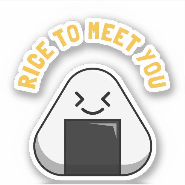 Reis, um dich lustigen Feinschmecker Pun zu treffe Aufkleber (Vorderseite)