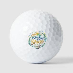 Reis und Schein Lustiges Frühstück-T-Shirt Golfball