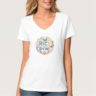 Reis und Schein – Lustiges Lebensmittel-Wortspiel- T-Shirt