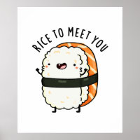 Reis zu treffen Sie lustige Sushi Pun