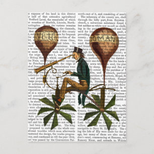 Reise A La Lune Hot Air Ballon Postkarte