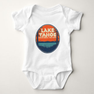 Reise-Abziehbild-Entwurf Lake Tahoe Vintager Baby Strampler