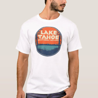 Reise-Abziehbild-Entwurf Lake Tahoe Vintager T-Shirt