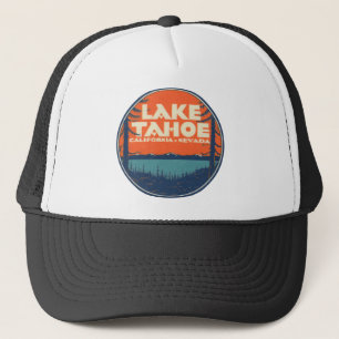 Reise-Abziehbild-Entwurf Lake Tahoe Vintager Truckerkappe
