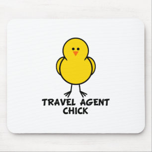 Reise-Agent-Küken Mousepad