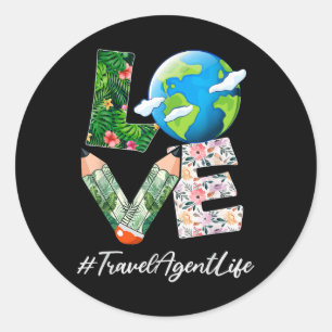 Reise Agent Liebe Welterdtag retten den Planeten Runder Aufkleber