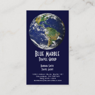 Reise Agent u. Agency_blue marble_global Visitenkarte