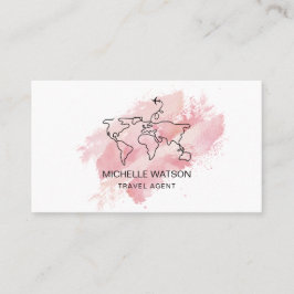Reise-Agent World Map Airplane-Vacacation Business Visitenkarte