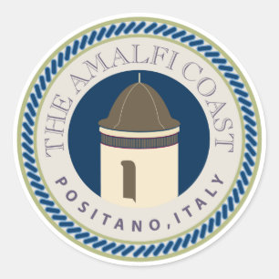 REISE-Amalfi-Küste Runder Aufkleber