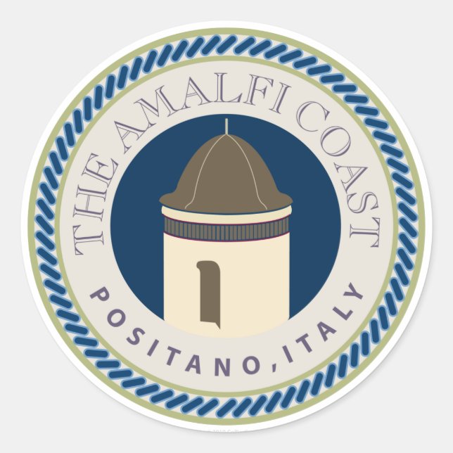 REISE-Amalfi-Küste Runder Aufkleber (Vorderseite)