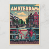 Reise Amsterdam holland Fahrräder Vintage-Geschenk