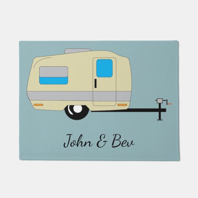 Reise-Anhänger RV-Campings-Lebensstil Fußmatte (Vorderseite)