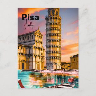 Reise-Ansichtskarte Pisa Italien, Pisa Reise Kunst Postkarte