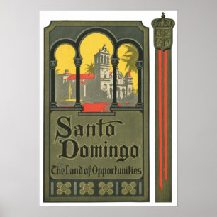 Reise-Anzeigen-Kunst-Druck-Plakat Santo Domingo Poster