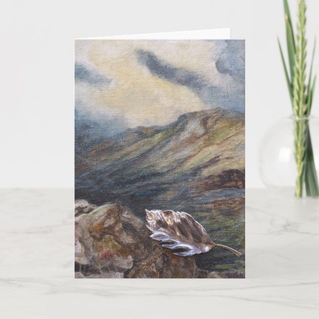 "Reise auf" Blatt-Gruß-Karte Karte (Vorderseite)