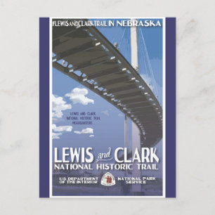 Reise auf dem historischen Lewis-und-Clark-Trail i Postkarte