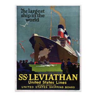 Reise auf dem SS Leviathan im Stil der Seefahrt de Fotodruck