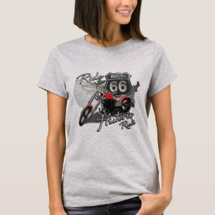 Reise auf der Route 66 mit einem Oldtimer-Motorrad T-Shirt