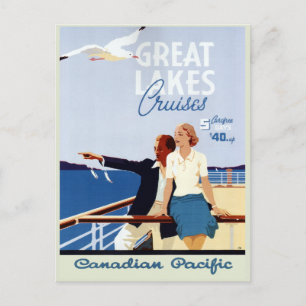 Reise auf der Vintage Canadian Cruise Line auf den Postkarte