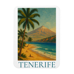 Reise auf die Kanarische Insel Teneriffa Strand Pl Magnet