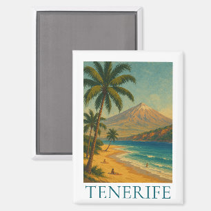 Reise auf die kanarische Insel Teneriffa Strand Pl Magnet