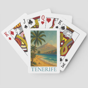 Reise auf die kanarische Insel Teneriffa Strand Pl Spielkarten
