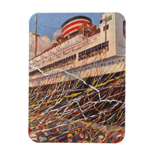 Reise auf einem alten Kreuzfahrtschiff; Bon Voyage Magnet