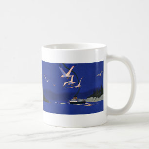 Reise auf einem Kreuzfahrtschiff in Alaska im Vint Tasse