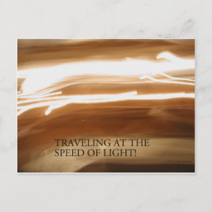 REISE AUF LICHTGESCHWINDIGKEIT POSTKARTE