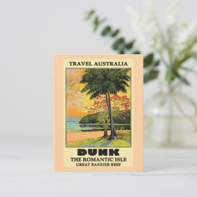 Reise Australien, Dunk-Insel, Postkarte (Stehend Vorderseite)