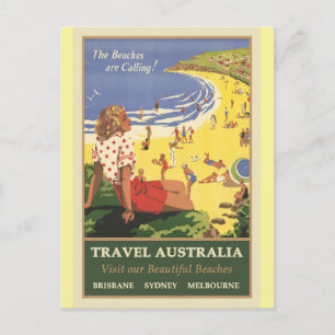 Reise Australien Strände Vintage Postkarte
