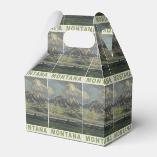 Reise-Bevorzugungskasten Montanas USA Vintager Geschenkschachtel
