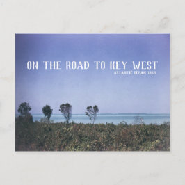 Reise-Bild-Atlantik-Blau Key Wests Retro Postkarte