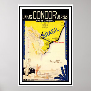 Reise Brasilien ~ Vintag Poster