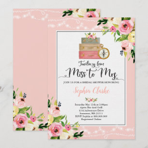 Reise Bridal Dusche Einladung Frau Floral Frau Mis