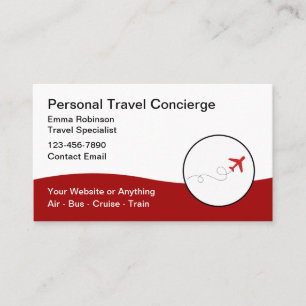 Reise-Concierge und Werbeaktionen Visitenkarte