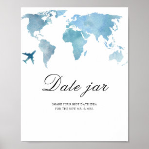 Reise - Date-Night-Ideen. Date-Jar Braut Poster