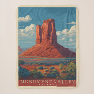 Reise-Denkmal Valley Arizona im Vintage-Stil Sherpadecke