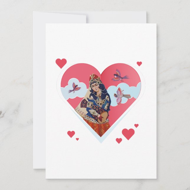 Reise der Liebe: Eine Herz-Karte Einladung (Vorderseite)