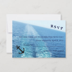 Reise der Liebe Kreuzfahrtschiff/Zielort RSVP Karte