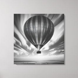 Reise des Ballons: Ein einfarbiger Aufstieg" Leinwanddruck