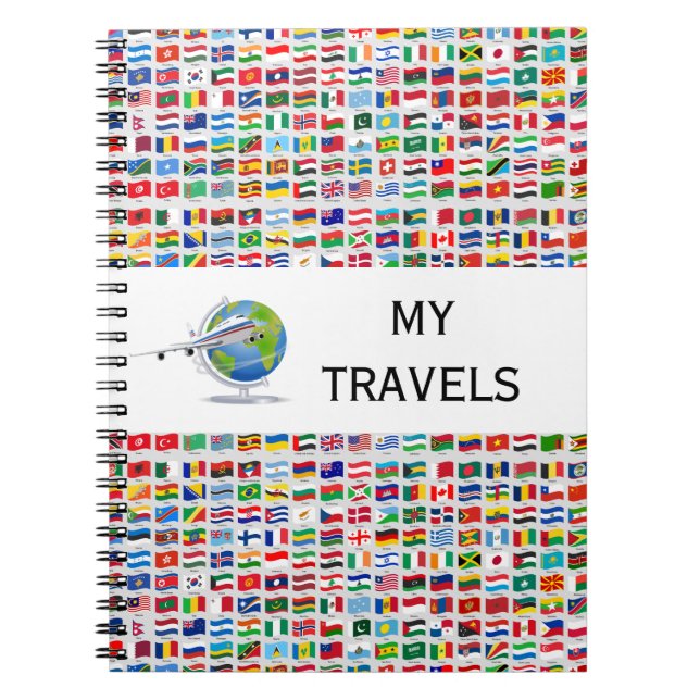 Reise Design Flaggen der Welt Notizblock (Vorderseite)
