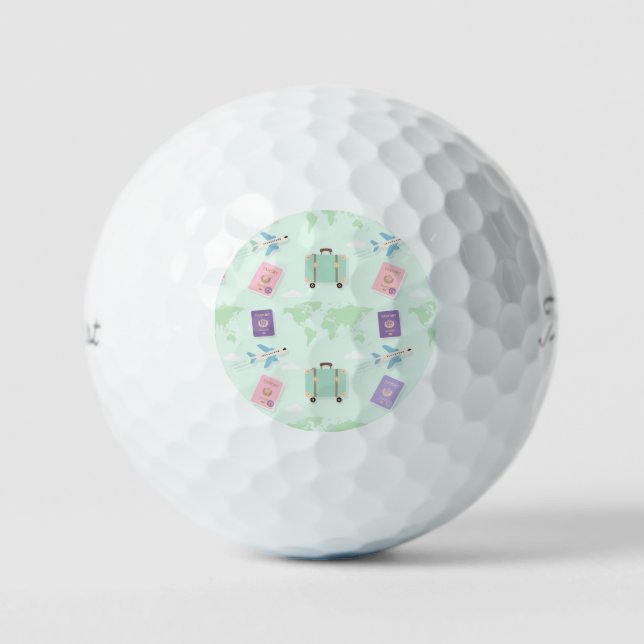 Reise-Doodle-Golfbälle Golfball (Vorderseite)