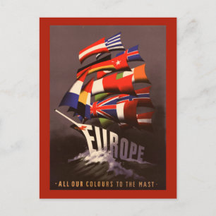 Reise durch das alte Europa per Schiff Postkarte