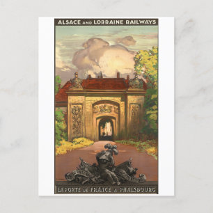 Reise durch das alte Frankreich Eisenbahn Elsass-L Postkarte