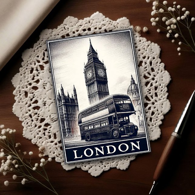 Reise durch das alte London England Postkarte (Von Creator hochgeladen)