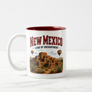 Reise durch das Erbe der Wüsten New Mexicos Zweifarbige Tasse