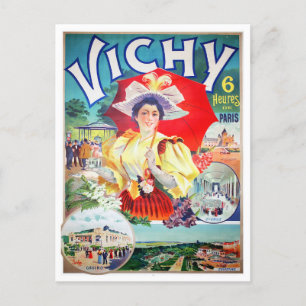 Reise durch das Vichy-Frankreich der Vergangenheit Postkarte