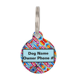 Reise durch das Weltraummuster 2 Haustiermarke